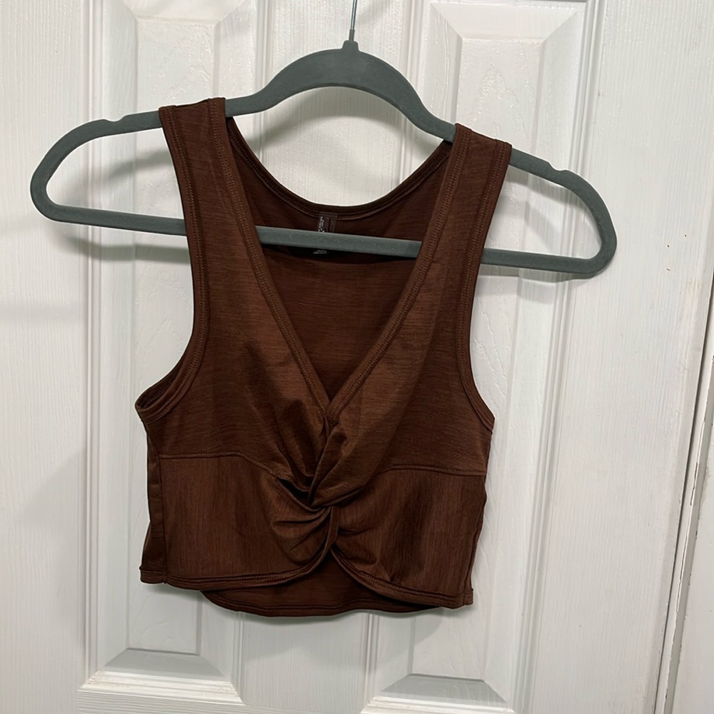 Free People FP Movement brown cropped tank